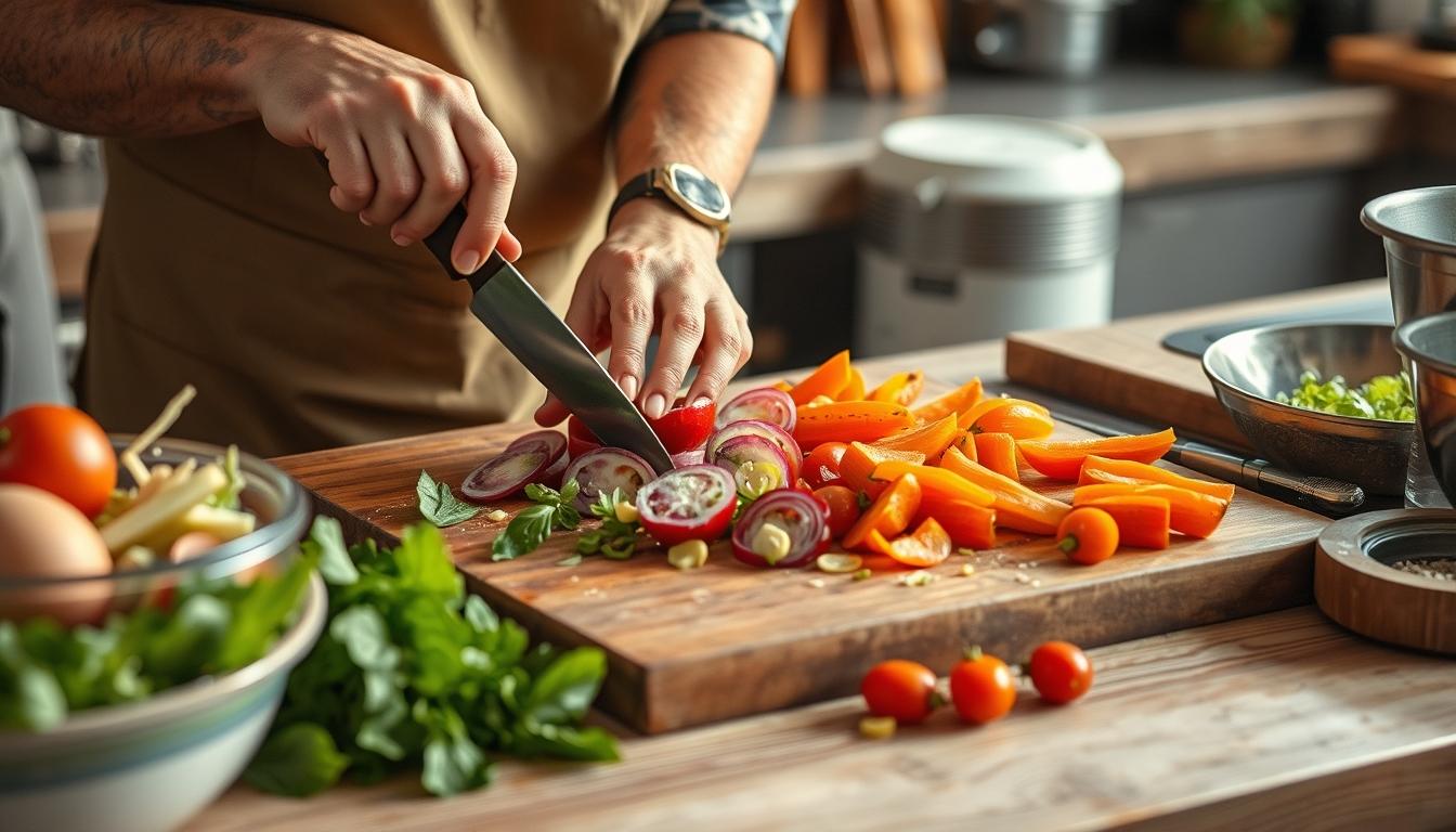 Healthy home cooking bowl