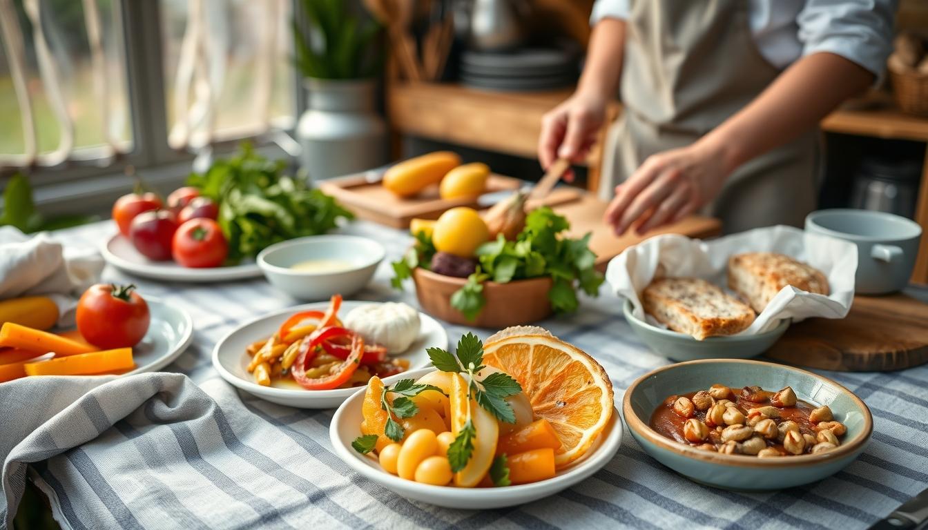 Quick weeknight dinner prepared in a home kitchen